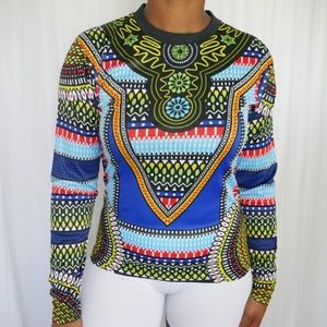 African Dashiki Jersey UNISEX - Blue